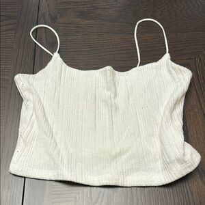Aeropostale White Ribbed Camisole